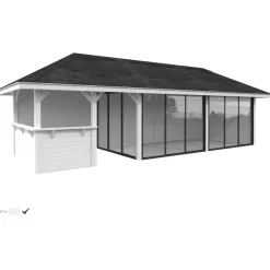 Kesähuone Palmako Bianca Set 219, sis.liukuovet 24,9 m²