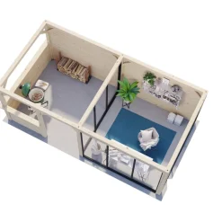 Kesähuone Palmako Bianca Set 208, sis.liukuovet 16,6 m²