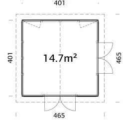 Kesähuone Palmako Isabella 14.7 m2 PA90-4040