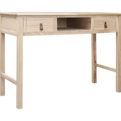 Kirjoituspöytä luonnollinen 110x45x76 cm puinen