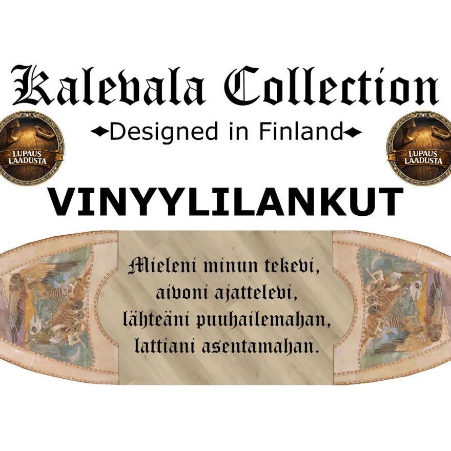 Kivikomposiittivinyylilankku DomusFlooring Nyyrikki hunajatammi