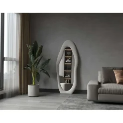 Kokovartalopeili Linento Furniture Nero, 70x165cm, kerma