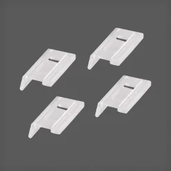 Korinpysäytin Meshkoreille Elfa Classic 50x26x10mm, 4 kpl läpikuultava