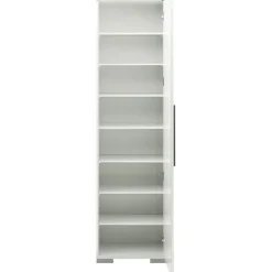 Korkea kaappi Linento Furniture ADR-408-PP-1, 187cm, valkoinen
