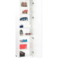 Korkea kaappi Linento Furniture ADR-408-PP-1, 187cm, valkoinen