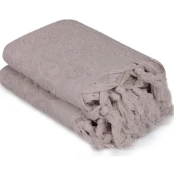 Käsipyyhe Linento Saheser, 50x90cm, tupsu beige, 2kpl