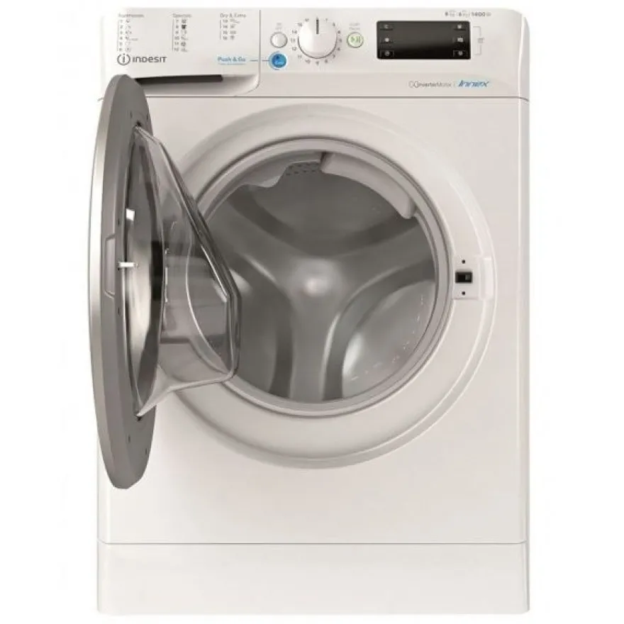 Kuivaava pyykinpesukone Indesit BDE864359EWSEU, 1400rpm, 8/6kg