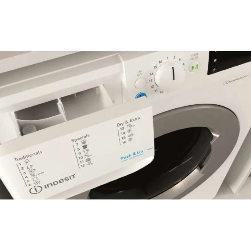 Kuivaava pyykinpesukone Indesit BDE864359EWSEU, 1400rpm, 8/6kg