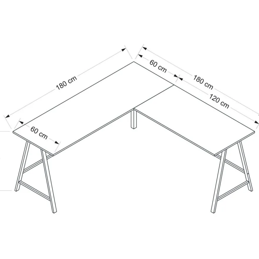 Kulmapöytä Linento Furniture Team L, eri värejä