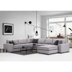 Kulmasohva Linento Furniture Lena, vaaleanharmaa