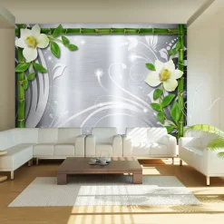 Kuvatapetti Artgeist Bamboo and two orchids, eri kokoja