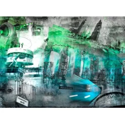 Kuvatapetti Artgeist Berlin - Green Collage, eri kokoja