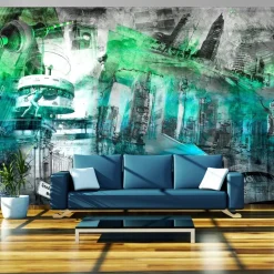 Kuvatapetti Artgeist Berlin - Green Collage, eri kokoja