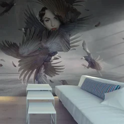 Kuvatapetti Artgeist Bird Woman, eri kokoja