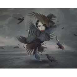 Kuvatapetti Artgeist Bird Woman, eri kokoja