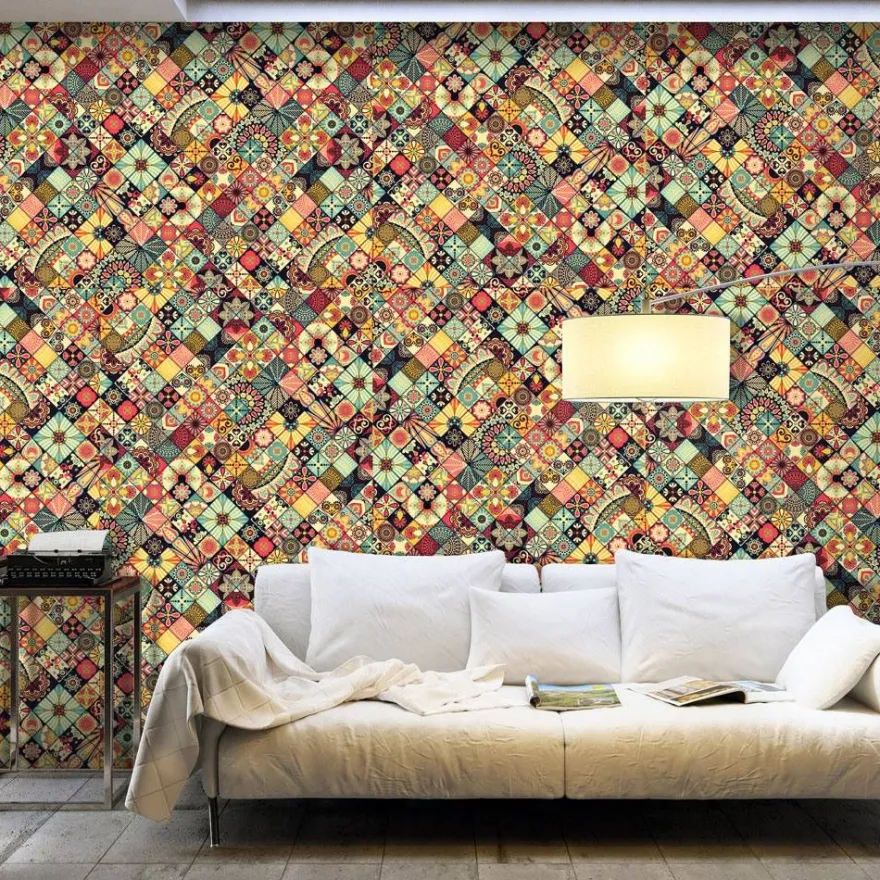 Kuvatapetti Artgeist Rainbow Mosaic, 500x280cm, ruskea