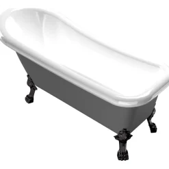 Kylpyamme Bathlife Ideal, 1530x760 mm, harmaa, eri tassuja