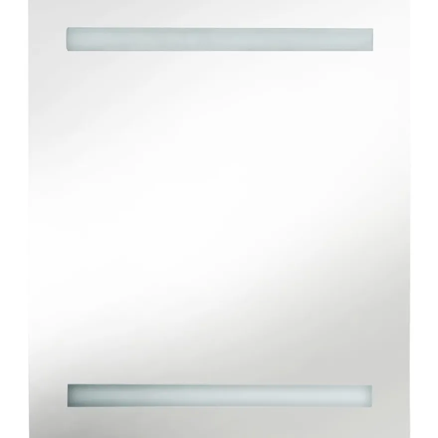 Kylpyhuoneen LED-peilikaappi, betoninharmaa, 50x14x60cm