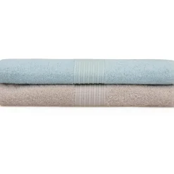 Kylpypyyhe Linento Beverly Hills Polo Club, 70x140cm, vaaleansininen/beige, 2kpl