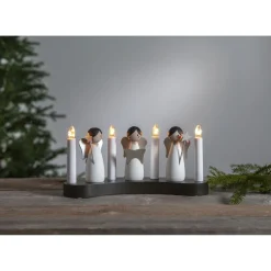 Kynttelikkö Star Trading Angel Choir, 31x8x15cm, valkoinen