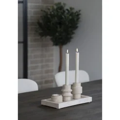 Kynttilänjalka House Nordic, ø7x10cm, aalto, travertiini