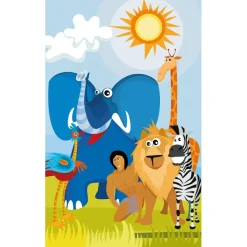 Lastenhuoneen tapetti Dimex Africa Animals, 150x250cm, monivärinen