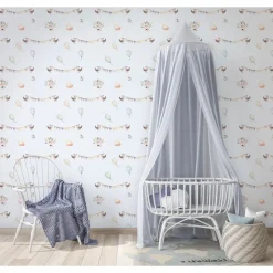 Lastenhuoneen tapetti Kids Walls 45892, vinyylipinta, eläin, sininen