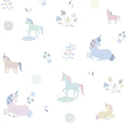 Lastenhuoneen tapetti Kids Walls 45823, vinyylipinta, yksisarvinen, monivärinen