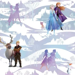 Lastenhuoneen tapetti Sandudd Frozen Scene 108238, violetti