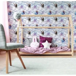 Lastenhuoneen tapetti Sandudd Frozen Scene 108238, violetti