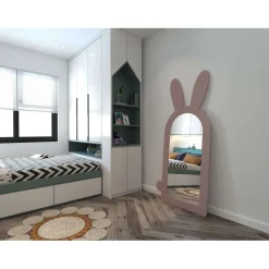 Lasten peili Linento Furniture Rabbit, 80x180cm, vaaleanpunainen