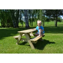 Lasten pöytäryhmä Palmako Lisbet 90x89x50cm valkoinen, Verkkokaupan poistotuote