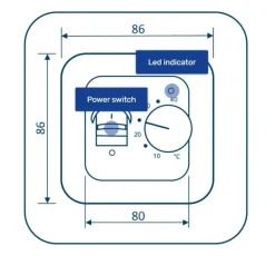 Lattialämmitysmatto Grand Meyer 1 m², 170 W/m² + termostaatti MST-10, eri kokoja