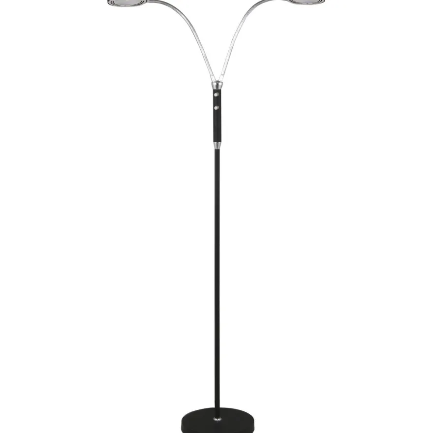 Lattiavalaisin Aneta Lighting Hero 130cm kaksiosainen LED 3000K musta/kromi