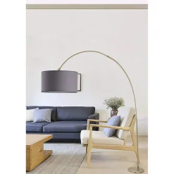 Lattiavalaisin Linento Lighting Coronita, 155cm, harmaa