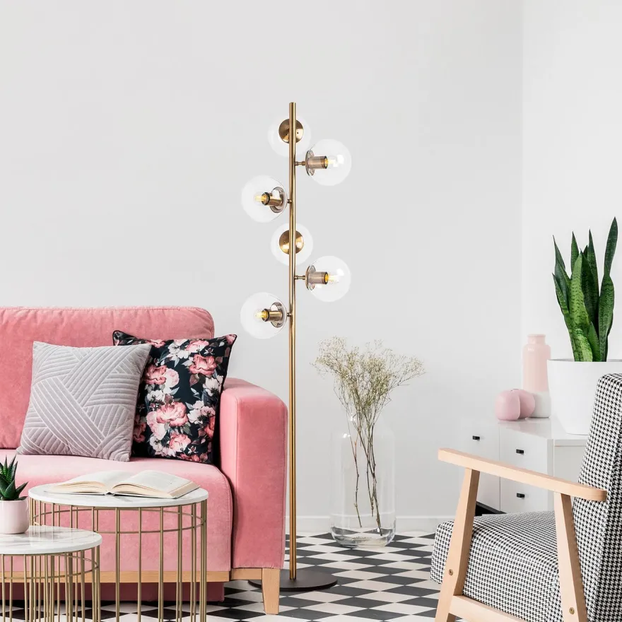 Lattiavalaisin Linento Lighting Fazli, 163cm, 6-osainen, eri värejä