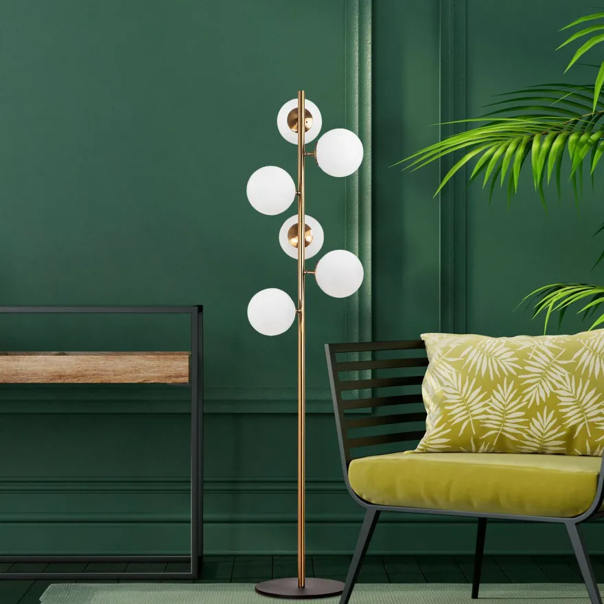 Lattiavalaisin Linento Lighting Fazli, 163cm, 6-osainen, eri värejä