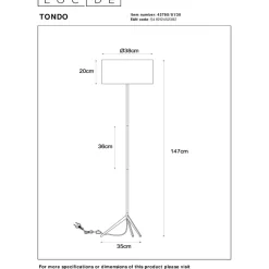 Lattiavalaisin Lucide Tondo, Ø38cm, IP20, eri värejä