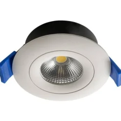 LED-alasvalo Airam Compact, Ø90x40mm, IP44, 7W/840, himmennettävä, suunnattava, valkoinen