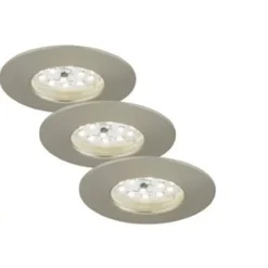 LED-alasvalo Briloner, 3x5.5W, IP44, himmennettävä, ulkokäyttöön, harjattu teräs