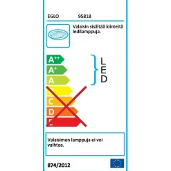 LED-alasvalo Eglo Pineda 4.9W, Ø78mm, IP20/44, kromi 95818