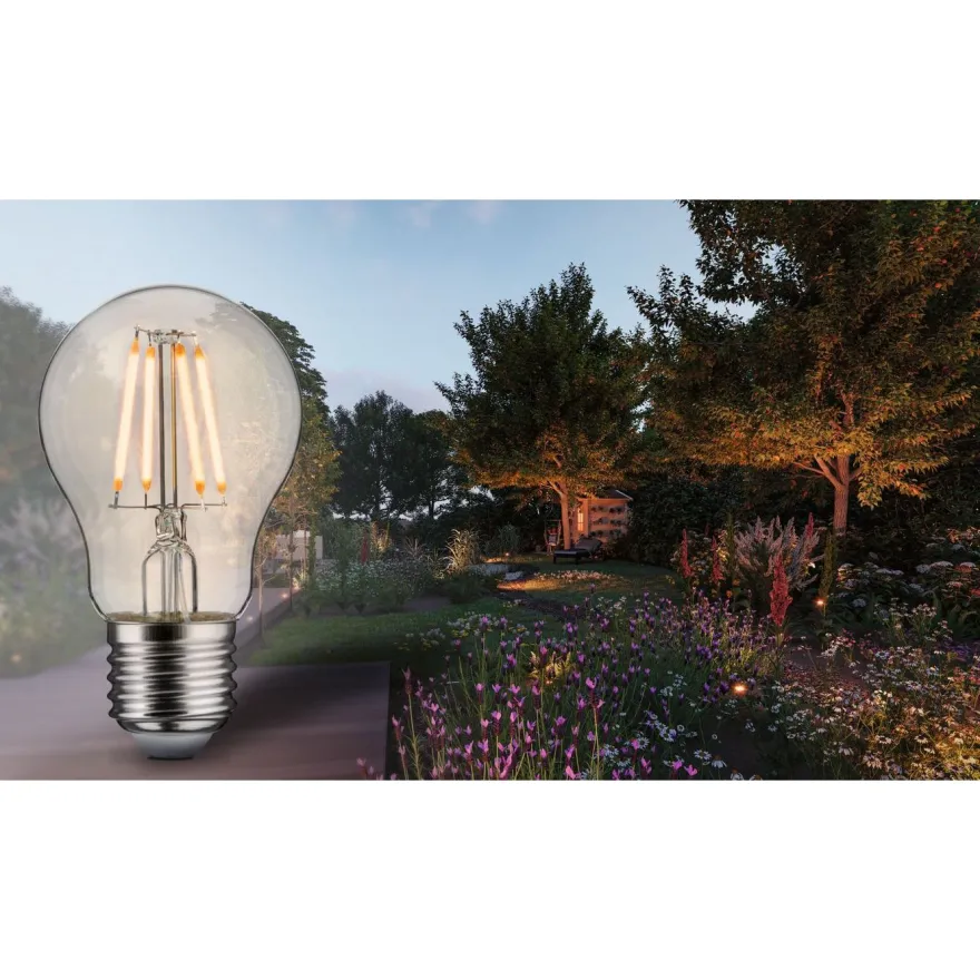 LED-filamenttilamppu Paulmann Pear, E27, 420lm, 4.3W, 2200K, hyönteisystävällinen, kirkas
