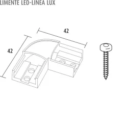 LED-kalustevalaisin Limente LED-Linea, 20 Lux, 2000x17x8 mm, 4000K