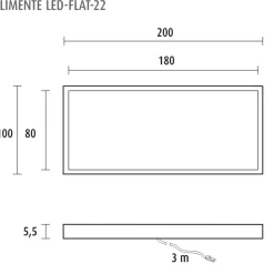 LED-kalustevalaisinsetti Limente LED-Flat 22, 4x7.6W, valkoinen