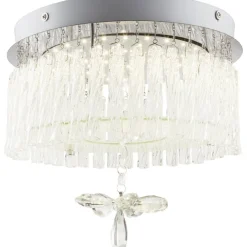LED-kattovalaisin Globo Mathilda, Ø28cm, 12W, kromi