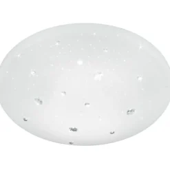 LED-kattovalaisin Trio Achat, ø275x90mm, IP44, valkoinen, starlight