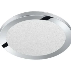 LED-kattovalaisin Trio Cesar, ø260x30mm, IP44, kromi