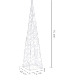 LED-koristevalokartio, akryyli, eri kokoja ja värejä