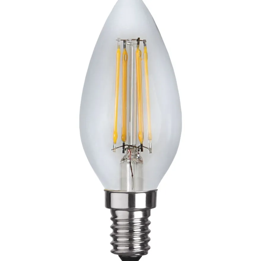 LED-kynttilälamppu Star Trading 351-03-1, Ø35x98mm, E14, kirkas, 4.2W, 2700K, 470lm