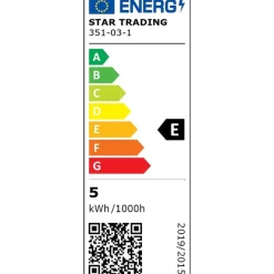 LED-kynttilälamppu Star Trading 351-03-1, Ø35x98mm, E14, kirkas, 4.2W, 2700K, 470lm